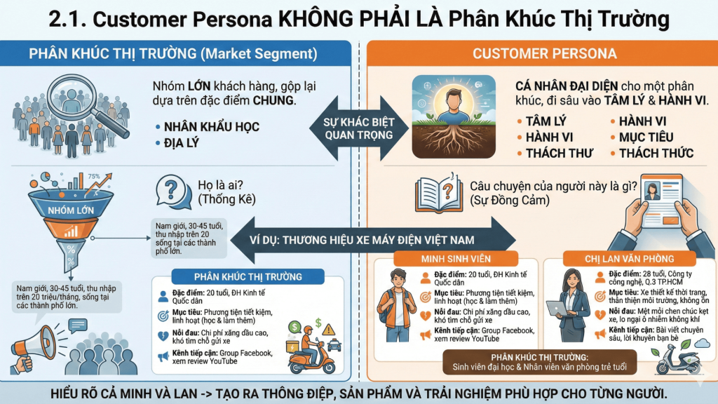 Customer Persona không phải là Phân khúc thị trường (Nguồn: Lammardecoc)